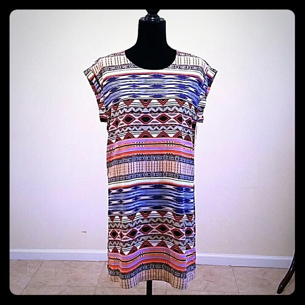 Tribal print spring summer dress