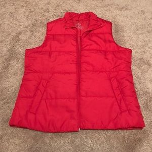 Red bubble vest