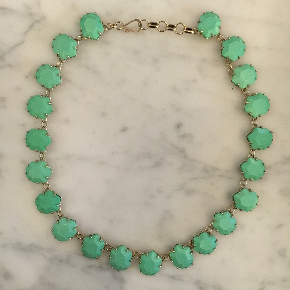 Kendra Scott gold and turquoise Sam necklace