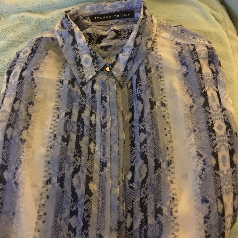 Size small Ivanka Trump blouse. Semi sheer.