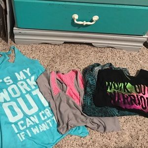 Haul of workout tanks. 2 have never been worn