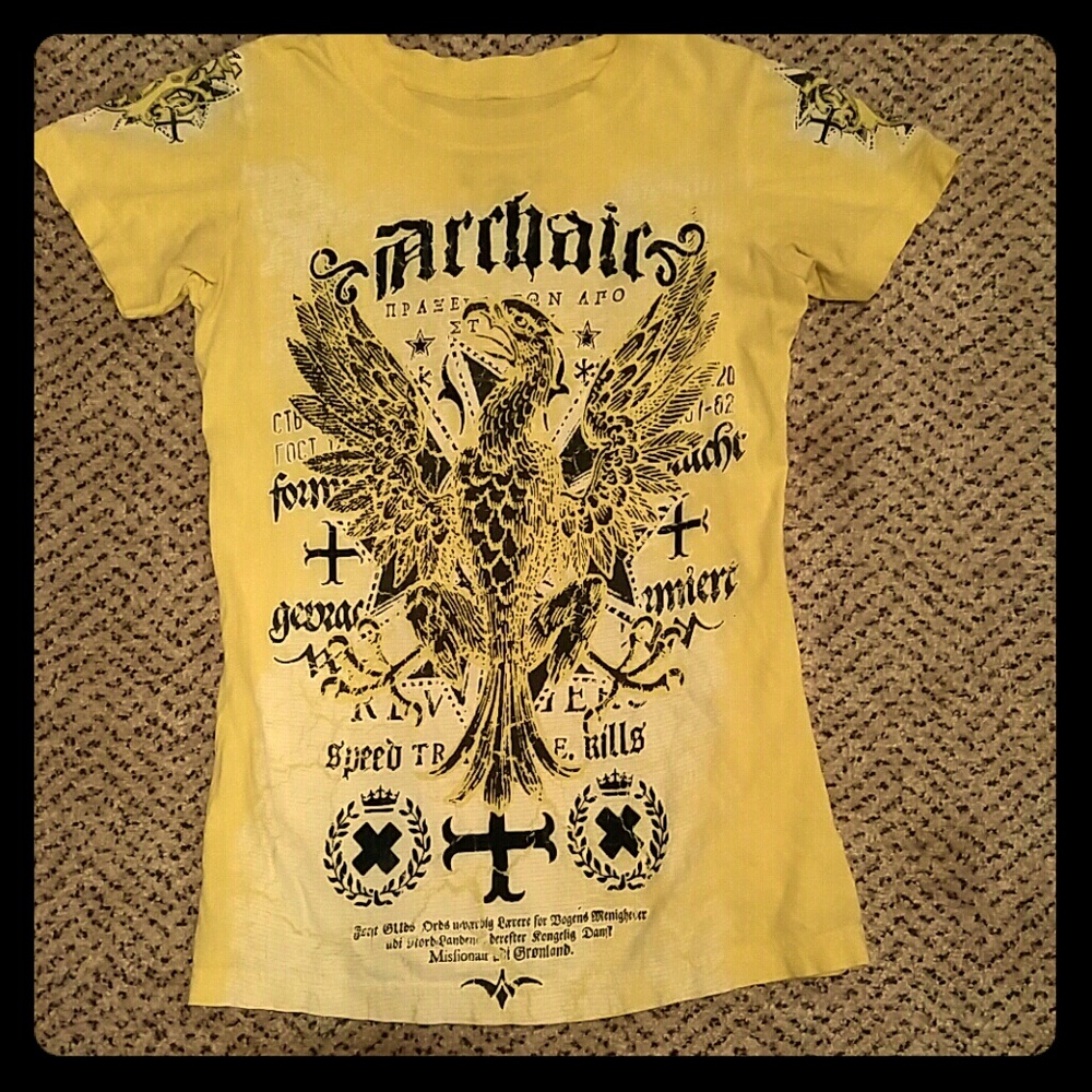 Archaic Affliction yellow t shirt