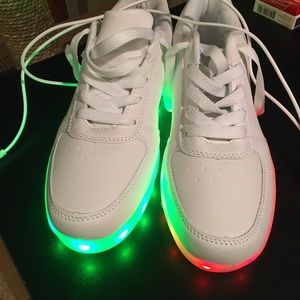 Light up white shoes, never worn outside