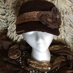 💐CADET DISTRESSED BROWN VINTAGE WOMANS HAT