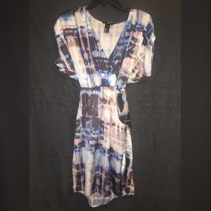 Multi-colored Dress with Belt.