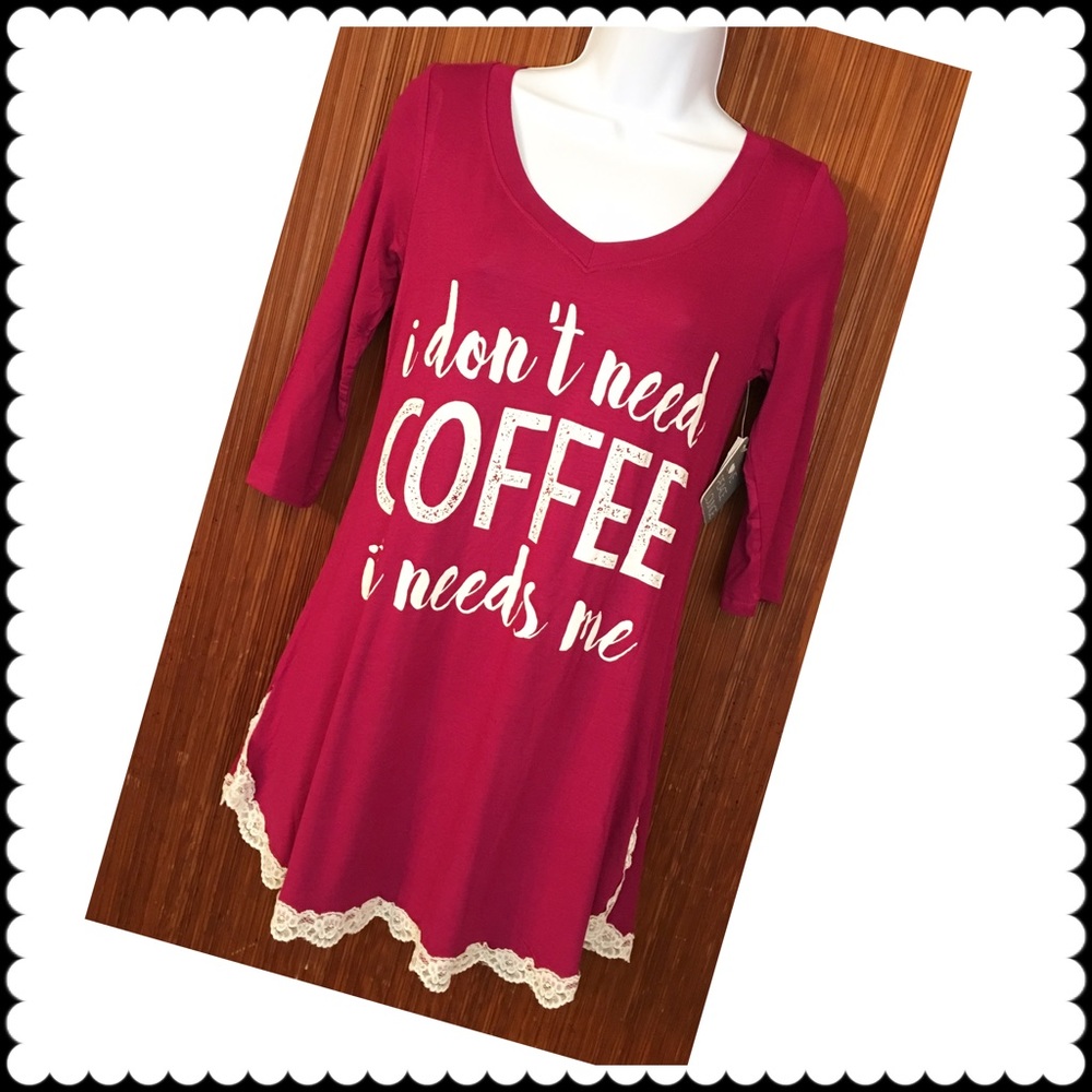 Cute Night Shirt by LOVE PEACE LOUNGE Sz Small NEW
