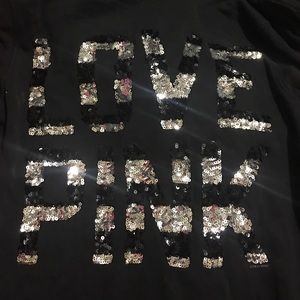 Love pink zip up hoodie