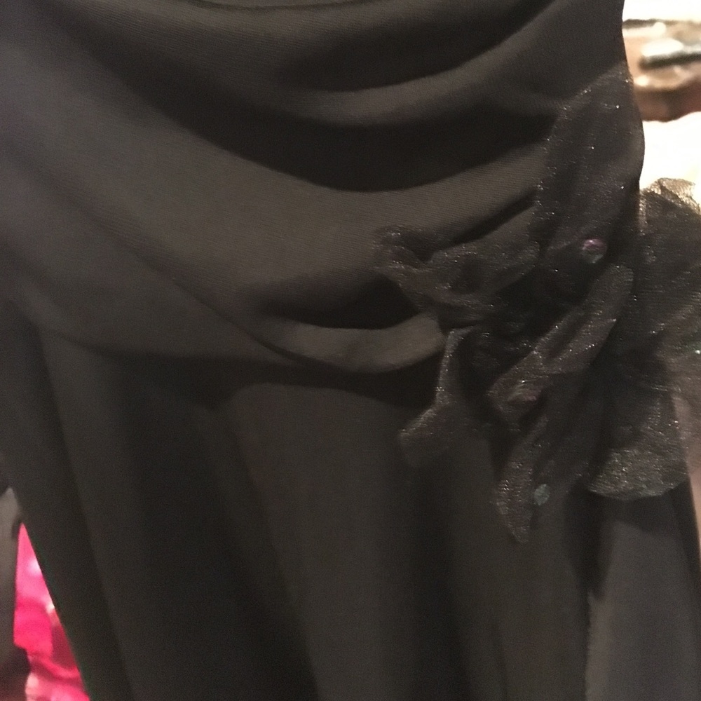 Little black dress flower piece on the side