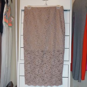 Lace Pencil Skirt