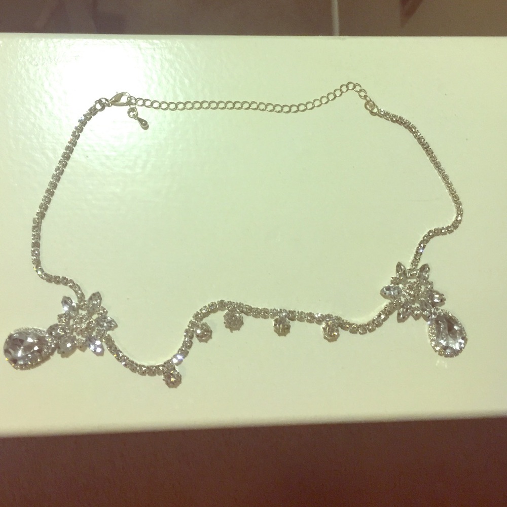 Silver plated crystal rhinestone headpiece