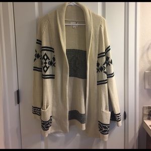 Cream tribal knit cardigan