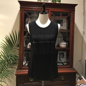 "Will tuck for tacos" barre tee