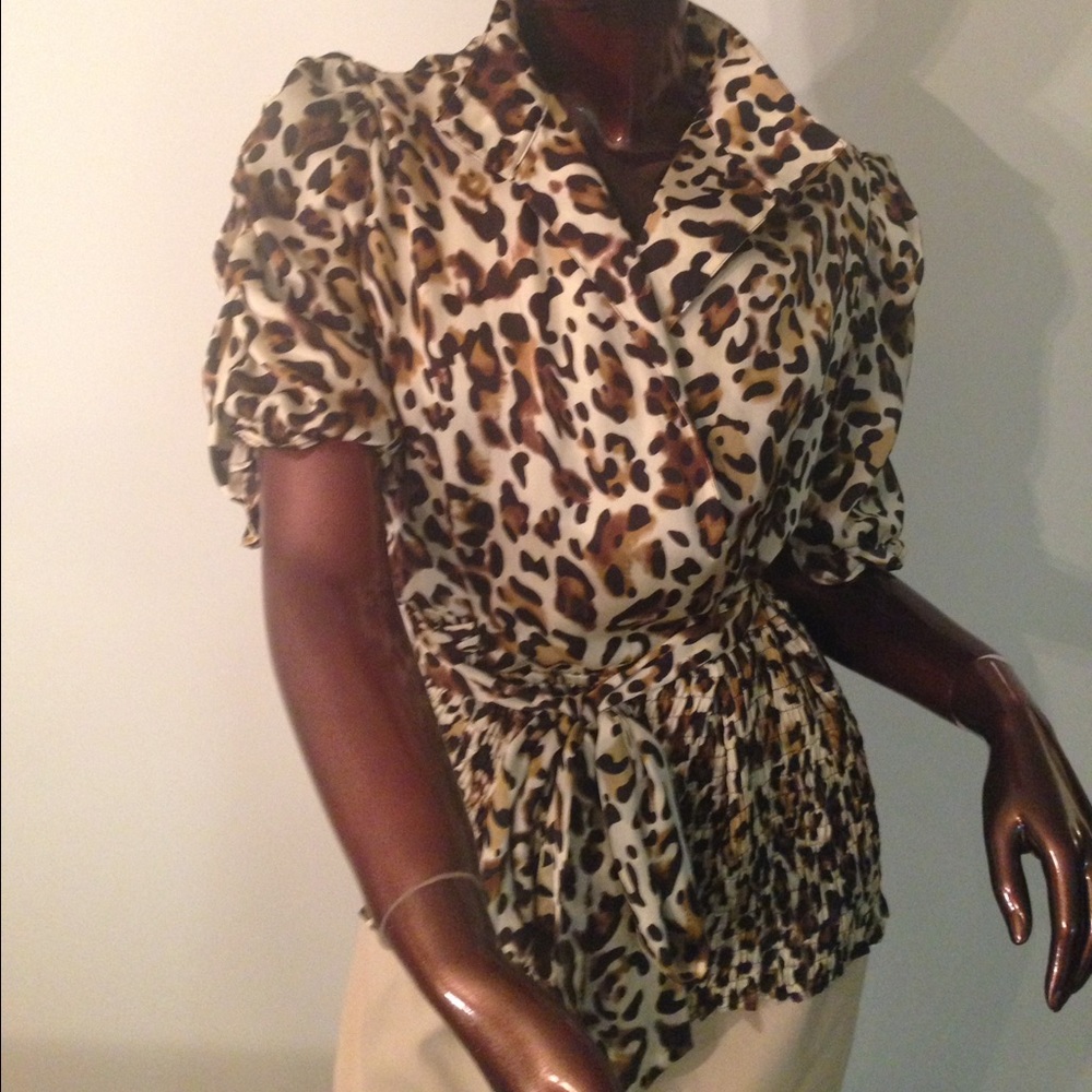 Animal print blouse
