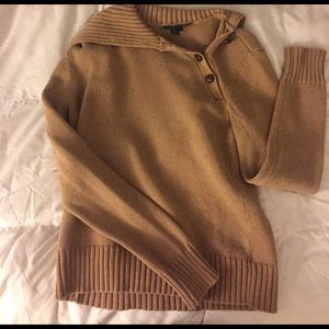 Tan button sweater