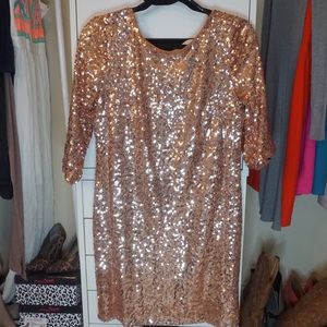 Rose Gold Sequin Dress
