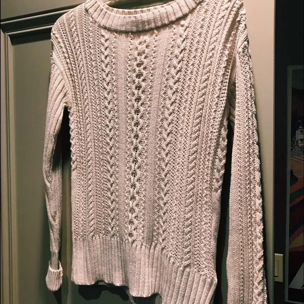 Cream colored knit sweater