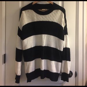 Black and white oversized sweater