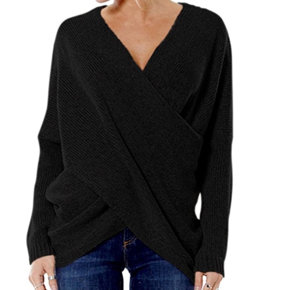 Women's cross wrap v-neck sweater. Never worn!