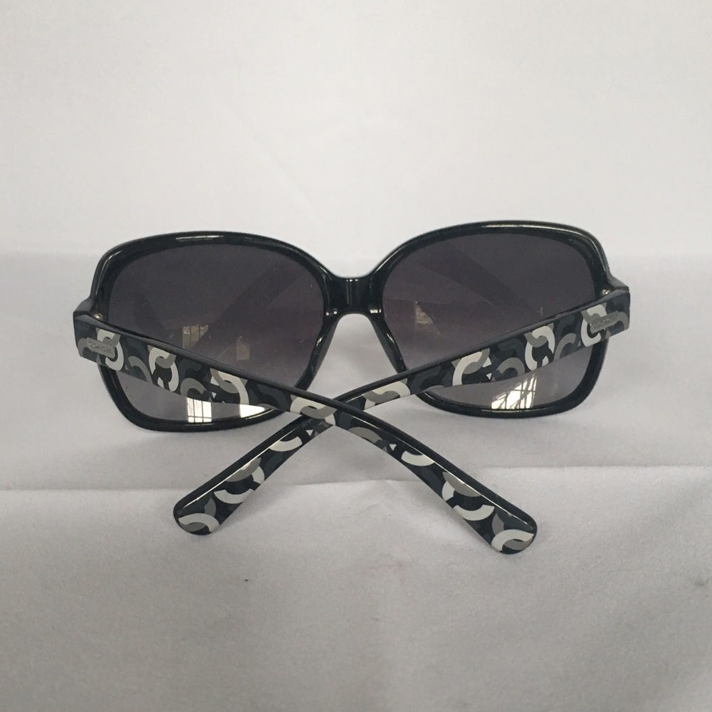 COACH Women Sunglasses Black Chainlink Signature