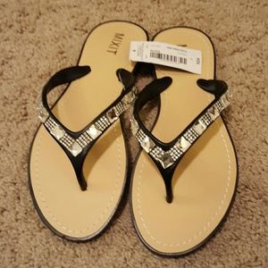 Mixit Jeweled Sandal. Bling flip flop