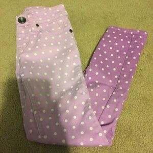 Purple ombré justice jeans