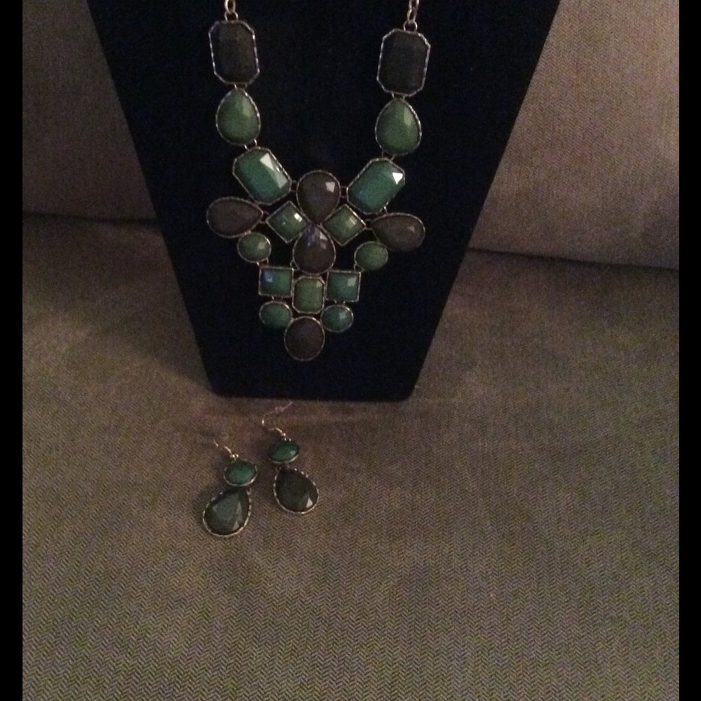 Necklace and earrings