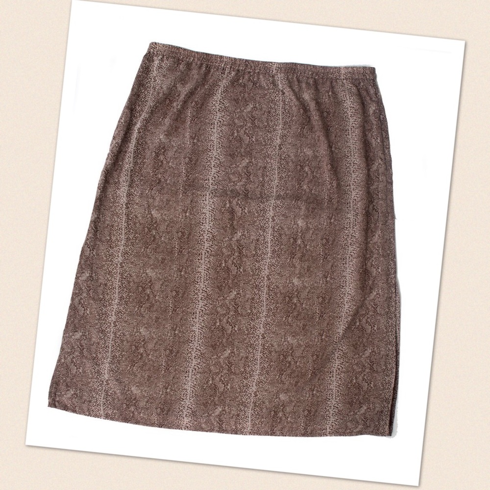 Simply Be - Brown Animal Print Maxi Skirt Size 24