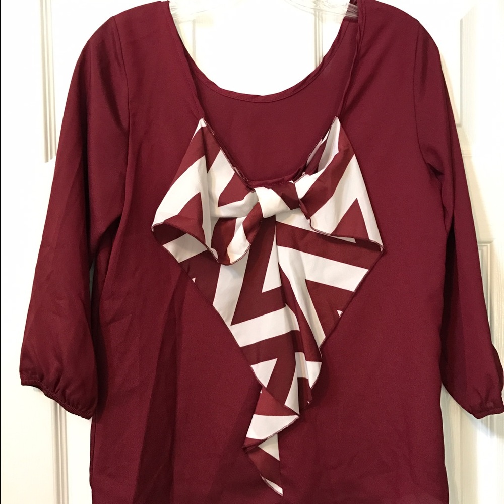 Bow back boutique blouse