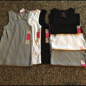 NWT (6) FADED GLORY TANK TOPS SZ 6-6X