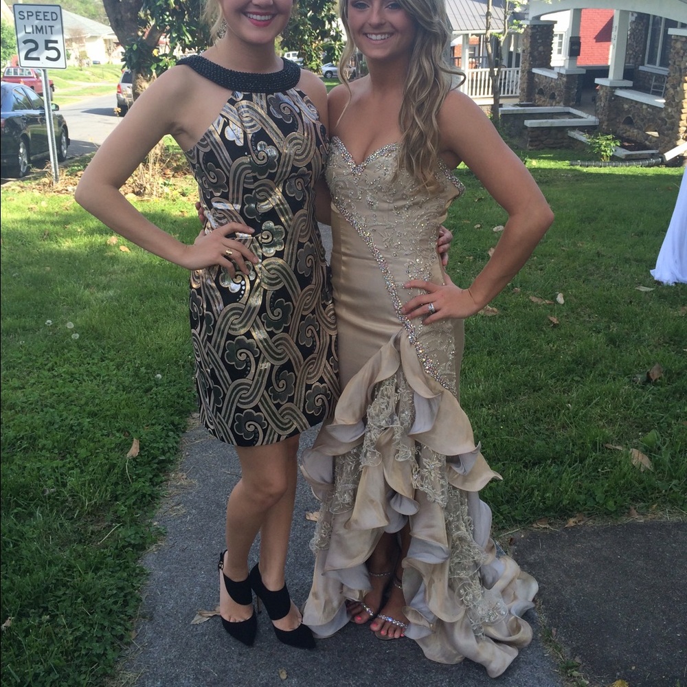 Champagne prom/pageant dress formal