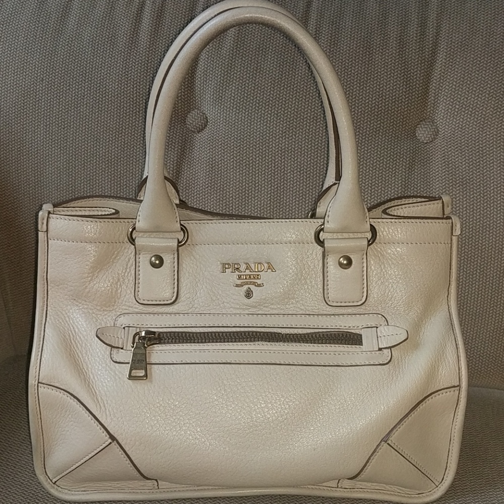 PRADA Cervo Double Zipper Tote