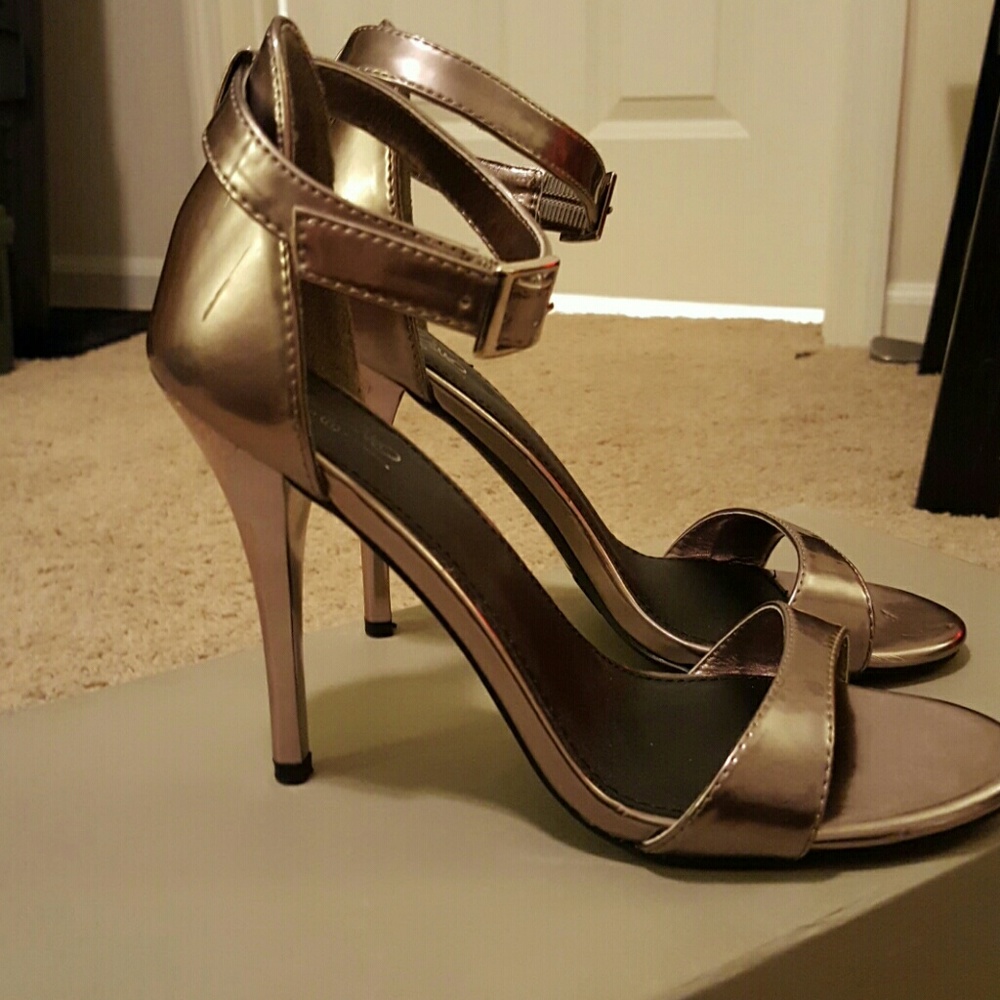 Mossimo Open Toe Bronze Stiletto