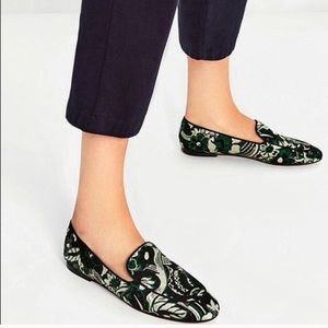 On-trend patterned Zara Loafers