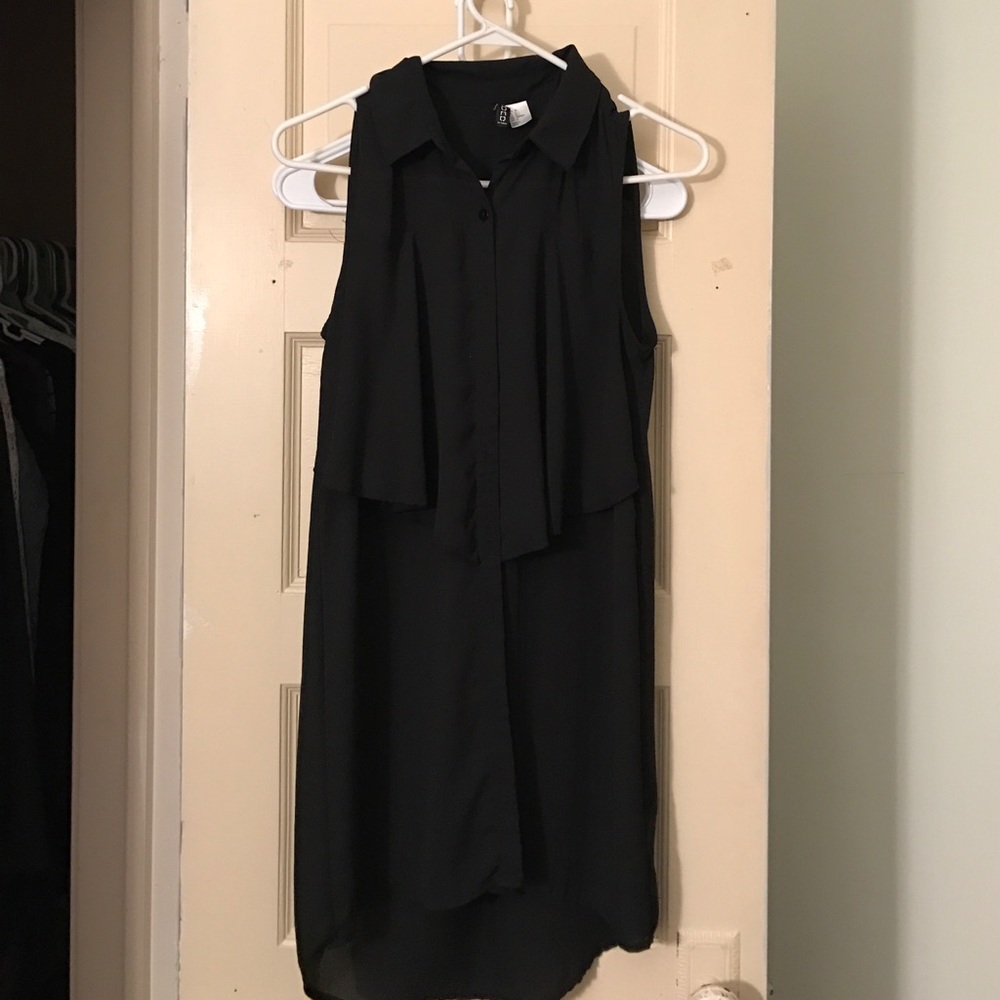 Black high low dress tunic