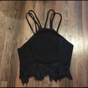Black halter top