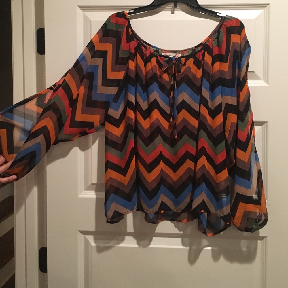 Sheer chevron top!
