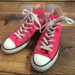 Bright pink converse