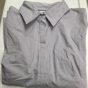 New York and company lavender striped button down