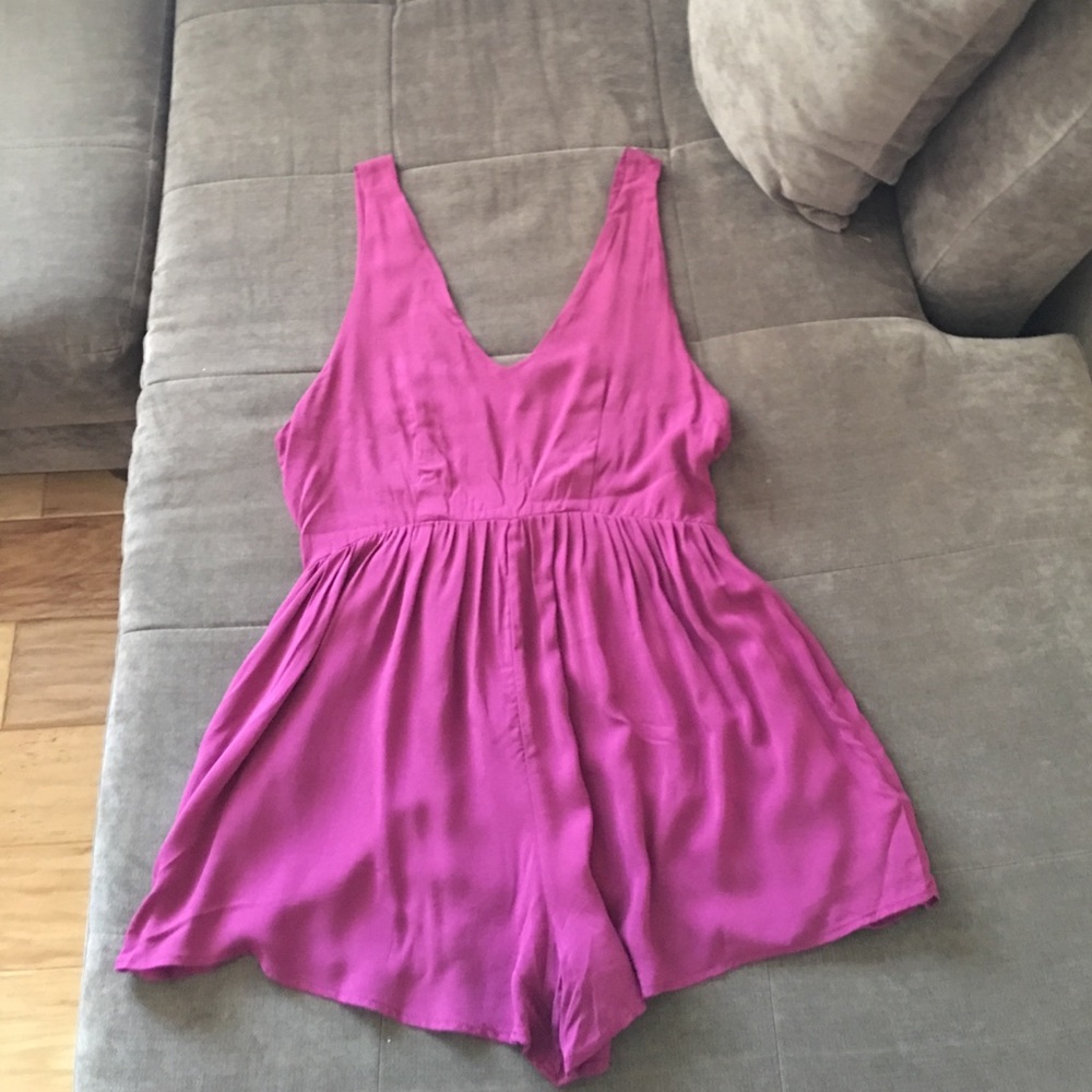 Purple short romper