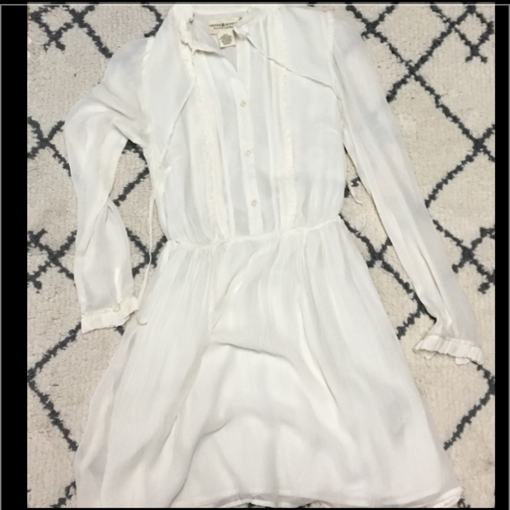 Denim & Supply Velvet Trim Sheer Dress