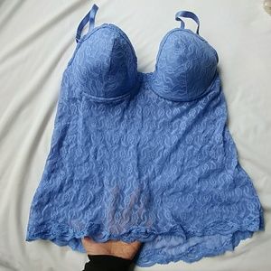 NWOT Sheer Lace Cami w/ built in bra 18/20