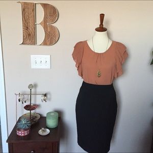 Forever 21 pleated sleeve blouse - M