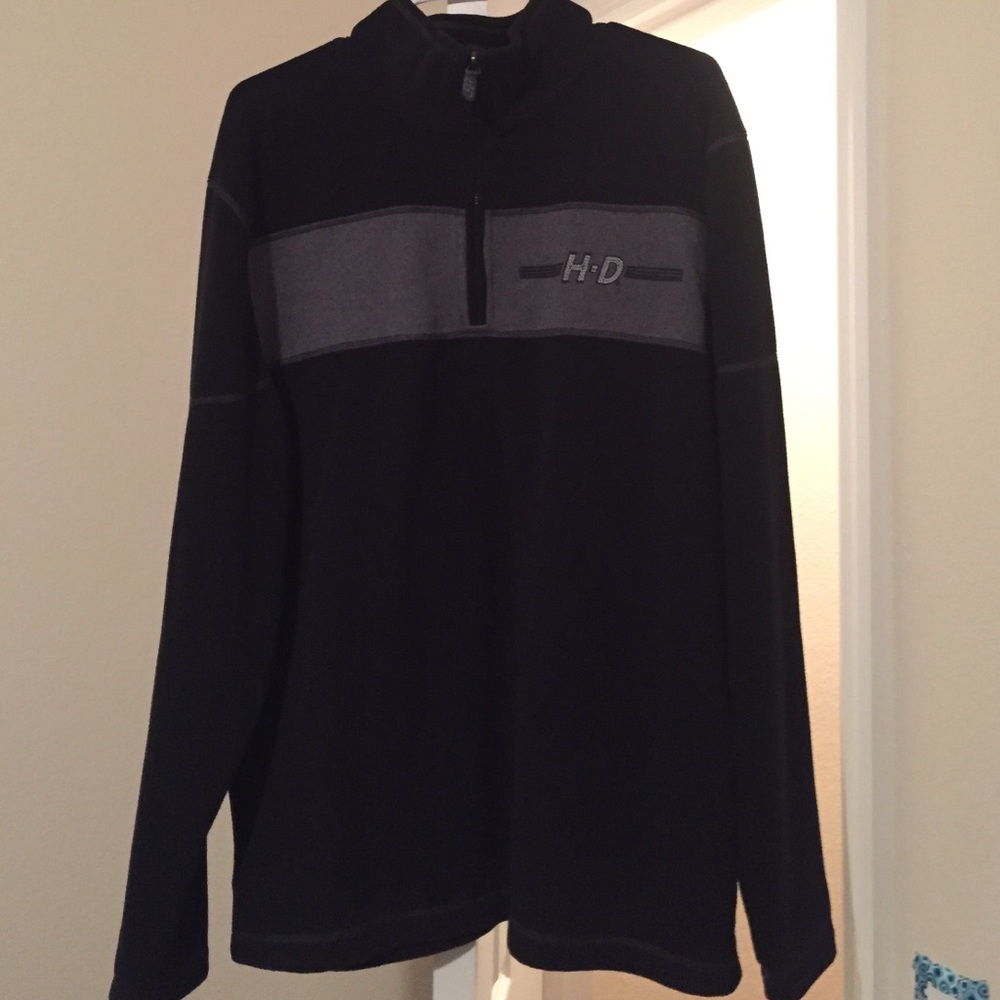 Men's Harley Davison Half-Zip Pullover, Large