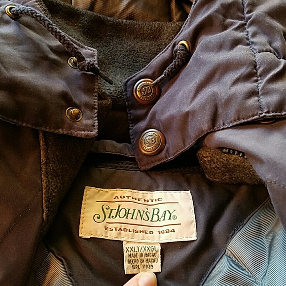 St John's Bay Navy Coat Removable Quilted Lining - Picture 3 of 8