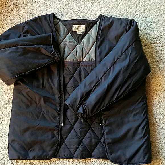 St John's Bay Navy Coat Removable Quilted Lining - Picture 4 of 8