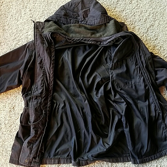 St John's Bay Navy Coat Removable Quilted Lining - Picture 5 of 8