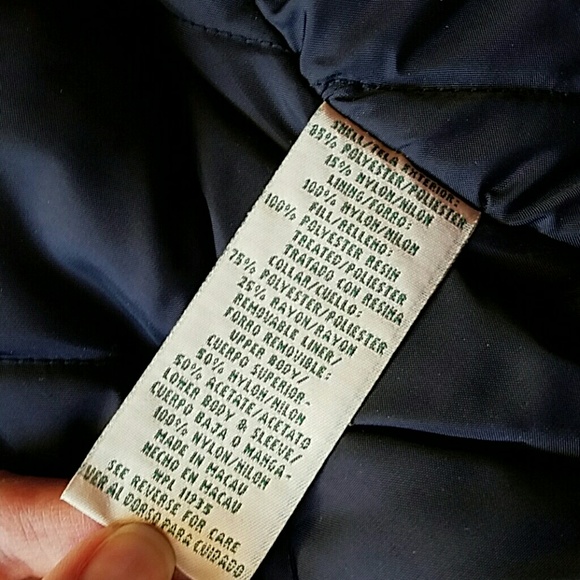 St John's Bay Navy Coat Removable Quilted Lining - Picture 8 of 8