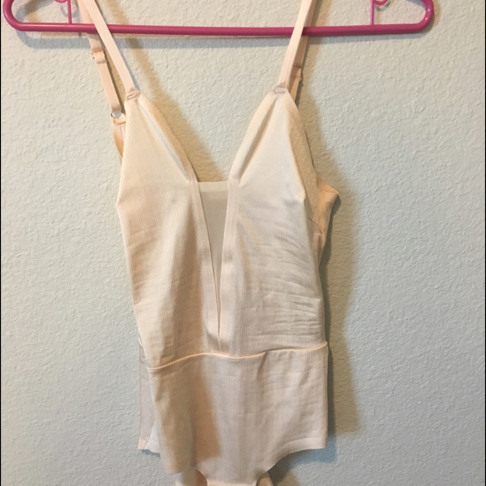 Cream Free People Bodysuit