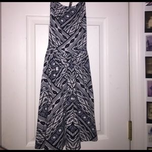 Blue/gray/white aztec cotton dress