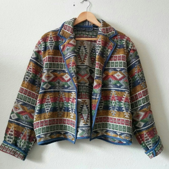 Vintage Woven Carpet Jacket - Picture 1 of 3